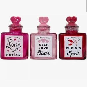 New! Set of 3 Target Bullseye Playground Love Bottles